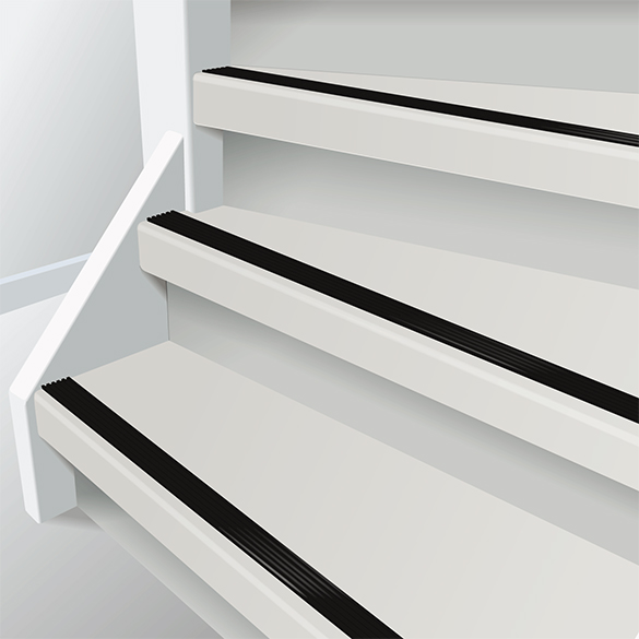 Trap treden met anti slip rubber tape