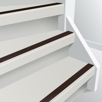 anti slip rubber trap strip chocolade bruin